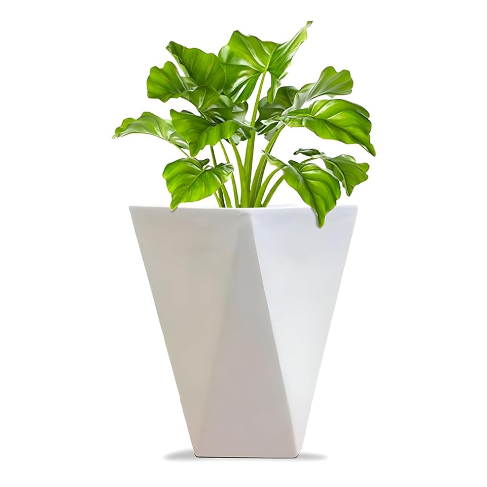 Evergreeness India Diamond Shape FRP Planter for Outdoor and Indoor Gardening Plant Container Fiber Glass, 1 Piece