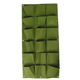 Evergreeness India Pockets Plant Bag Wall Vertical Garden Hanging Pot Indoor Outdoor Gre T4B8