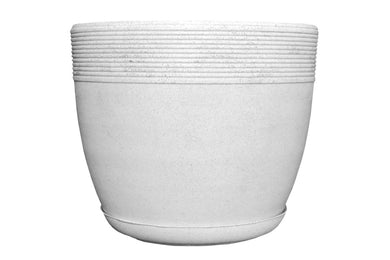 Evergreeness India Cool Fiber Planter (Stone White) (17