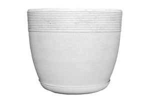 Evergreeness India Cool Fiber Planter (Stone White) (17")