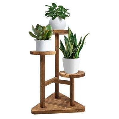 Evergreeness India Solid Wooden Vertical Garden Multi 3 Layer Plant Stand,Wooden Plant Stand Flower Pot Stand for Balcony Storage Display Rack for Indoor Outdoor Plants