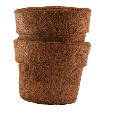 Evergreeness India Coco Coir Grow Kit (Pack of 4)Flower Planters Gardening Pots Coir Fiber Iron Cups Eco Friendly Germination Cup 4in (Use for Seedling Purpose) Comes with Seed Paper and Small Bag of Garden Mix