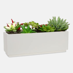 Evergreeness India Box Tray 24070707 White Fiber Reinforced Plastic Planter