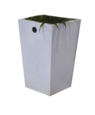 Evergreeness India hues Stylish Fiber Pyramid Planter, Pots for Indoor Plants - White