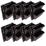 Evergreeness India Agro India Pvt.Ltd.M3 Model Vertical Wall Hanging Garden Pots| 8 Panel &16 Pots | Black Color | Outdoor Use & Indoor Use