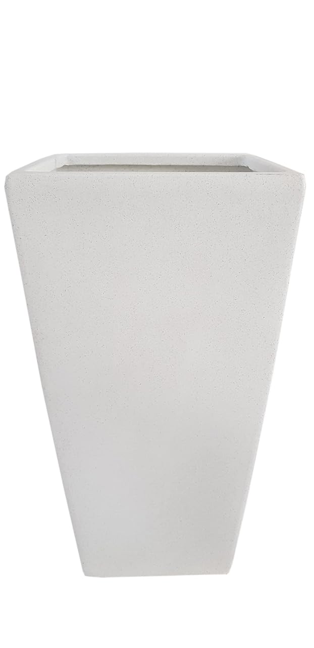 Evergreeness India Fiber Planter (Stone White)(Extra Large)(GCT 35)(With Drainage Hole) || Pots for Plants || Lightweight || Indoor-Outdoor || Non-Breakable || non-fading || Plant Directly ||