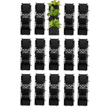 Evergreeness India Hanging Pot | Vertical Garden (Black, Standard, Pack of 15 Frame with 45 Pots)