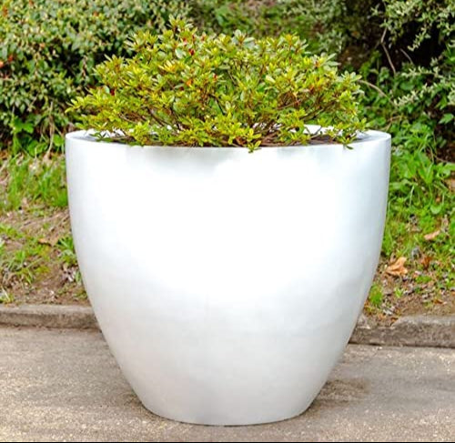 Evergreeness India & Utility Products White Planter Suitable for Indoor Outdoor and Gardening Garden Big Size Gamla, Size:- Height: 12 Inch, Width: 15 Inch, Length: 15 Inch