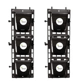 Evergreeness India Plastic Vertical Wall Garden Frame with Hanging Pots, 2 Panel with Hanging 6 Pots, Black, Standard