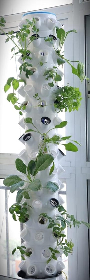 Evergreeness India Hydroponic & Aeroponics Tower System Made by VegTubes- Perfect for Home Farming & Gardening