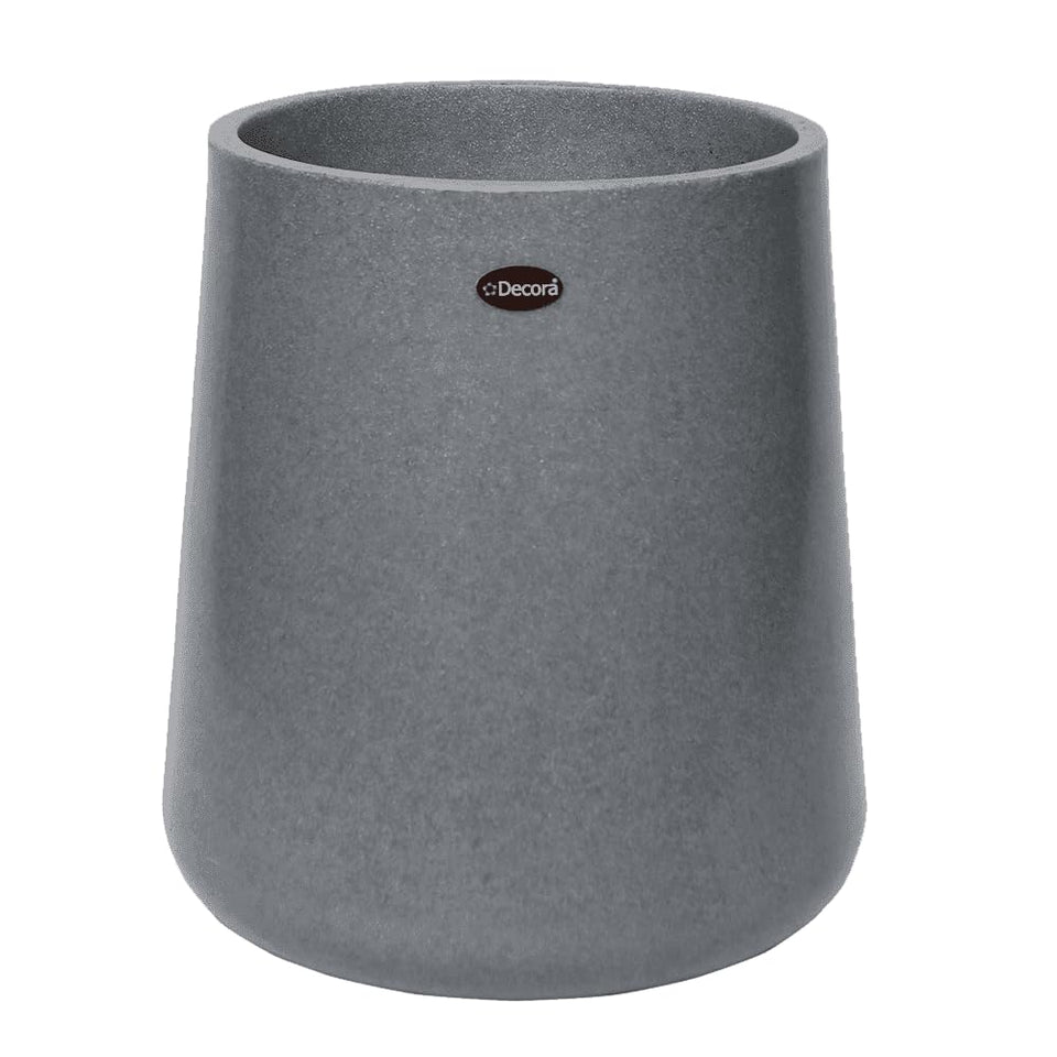 Evergreeness India Decora Frosty Vertical Fiber Planter(Stone Grey)(Small)(FLH 30) (with Drainage Holes)