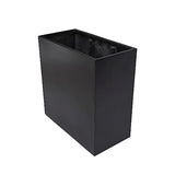 Evergreeness India 12" Rectangle Fiberglass Trough Planter 24 L x 24 W x 12 H - Flower Pot Container for Home Garden, Patio, Lawn & Terrace Outdoor FRP Planters - Black