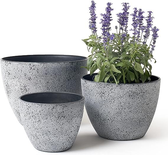 Evergreeness India (Pack of 1 Fiber Pot (D-29, H-22 CM) Outdoor,Indoor Decor,Plants Pots for Your Home,Unbreakable,Durable, Kitchen Planters GA-38C-008